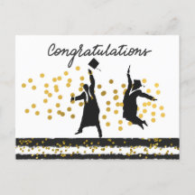Gefeliciteerd Afstuderen Confetti zwart goud