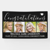 Gefeliciteerd Afstuderen Custom 4 Photo Afstuderen Spandoek (Horizontaal)