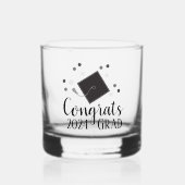 Gefeliciteerd Afstuderen Custom Whiskey Glass Whisky Glas (Voorkant)