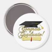 Gefeliciteerd Afstuderen Diploma en Afstuderen pet Magneet (Voorkant / Achterkant)