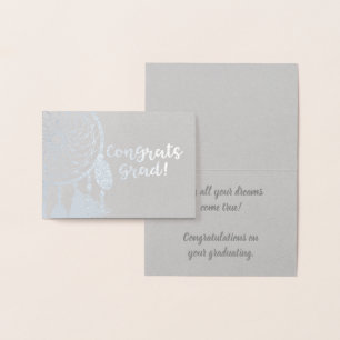 Gefeliciteerd Afstuderen Drocatcher Folie Kaarten