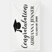 Gefeliciteerd Afstuderen Eenvoudig handgeschreven  Spandoek (Verticaal)