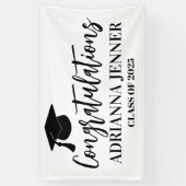 Gefeliciteerd Afstuderen eenvoudig script Spandoek (Verticaal)