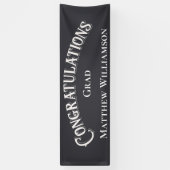 Gefeliciteerd Afstuderen Elegant Spandoek (Verticaal)