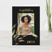 Gefeliciteerd Afstuderen Foliage Afstuderen Foto Kaart (Voorkant)