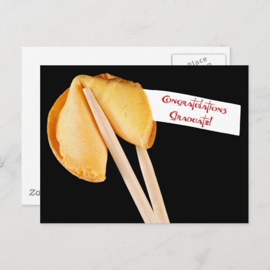 Gefeliciteerd Afstuderen! Fortune Cookie Aankondigingskaart (Voorkant / Achterkant)