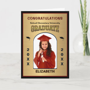 Gefeliciteerd Afstuderen Foto Afstuderen Gold Kaart