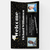 Gefeliciteerd Afstuderen Foto zwart-wit Spandoek (Verticaal)