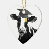 Gefeliciteerd Afstuderen Funny Cow in Pet Keramisch Ornament (Links)