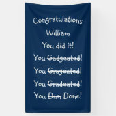 Gefeliciteerd Afstuderen Funny Graduation Party Spandoek (Verticaal)