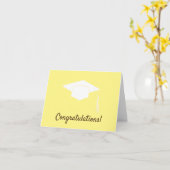 Gefeliciteerd afstuderen geel kaart (Gele Bloem)
