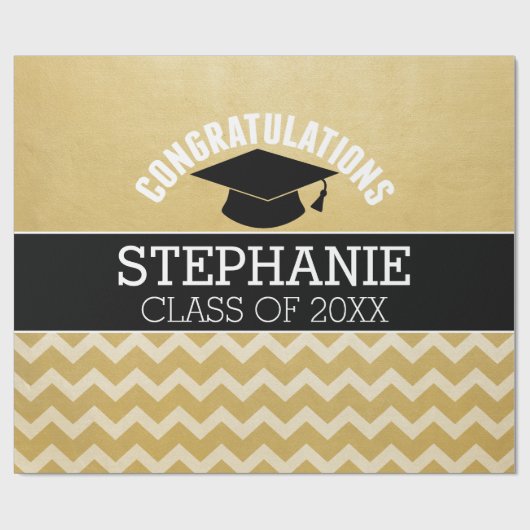 Gefeliciteerd Afstuderen - Gepersonaliseerd Afstud Cadeaupapier (Vlak)