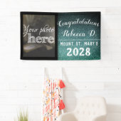 Gefeliciteerd Afstuderen Glitter Elegant Modern Bl Spandoek (Insitu)