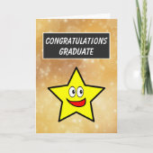 Gefeliciteerd Afstuderen Gold Star-Afstuderen Kaart (Voorkant)