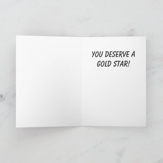 Gefeliciteerd Afstuderen Gold Star-Afstuderen Kaart (Binnen)