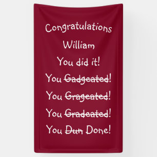 Gefeliciteerd Afstuderen Graduation Party Spandoek