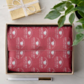 Gefeliciteerd Afstuderen Gradup rood wit Tissuepapier (Geschenk)