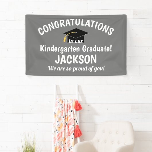 Gefeliciteerd, Afstuderen Graten Kindergarten Spandoek (Insitu)