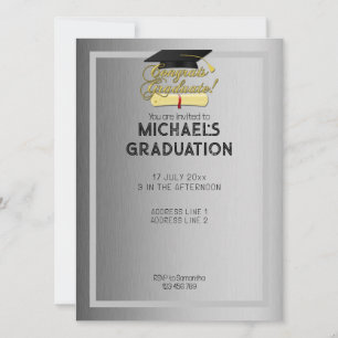 Gefeliciteerd Afstuderen grijs Afstuderen Kaart