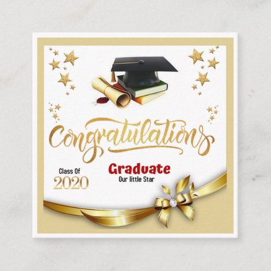 Gefeliciteerd Afstuderen Informatiekaartje (Voorkant)