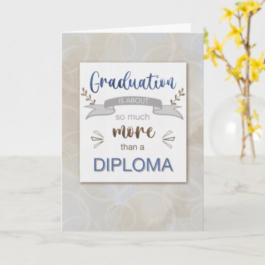 Gefeliciteerd Afstuderen is meer dan Diploma Kaart (Gele Bloem)