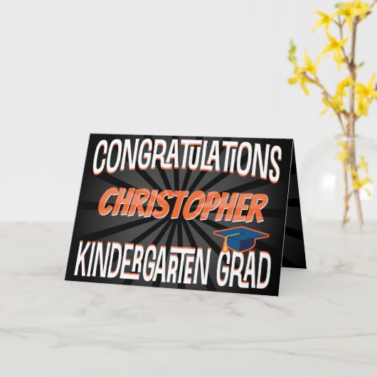 Gefeliciteerd Afstuderen Kindergarten Kaart (Gele Bloem)