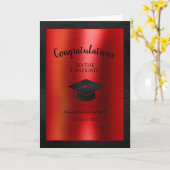 Gefeliciteerd Afstuderen Klasse van 2024 Rood Zwar Kaart (Gele Bloem)