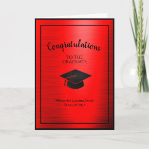 Gefeliciteerd Afstuderen Klasse van 2024 Rood Zwar Kaart