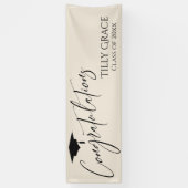 Gefeliciteerd Afstuderen Klasse van Cream Spandoek (Verticaal)