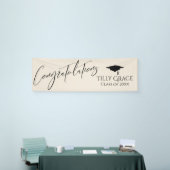 Gefeliciteerd Afstuderen Klasse van Cream Spandoek (Beurs)