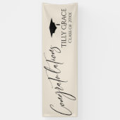 Gefeliciteerd Afstuderen Klasse van Cream Spandoek (Verticaal)