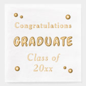 Gefeliciteerd Afstuderen Klasse van het Jaar Folie Servetten (Voorkant)