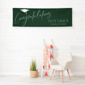 Gefeliciteerd Afstuderen Klasse van Leaf Green Spandoek (Insitu)