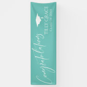 Gefeliciteerd Afstuderen Klasse van Licht Blauwgro Spandoek (Verticaal)