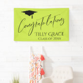 Gefeliciteerd Afstuderen Klasse van Lime Green Spandoek (Insitu)