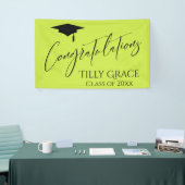 Gefeliciteerd Afstuderen Klasse van Lime Green Spandoek (Beurs)