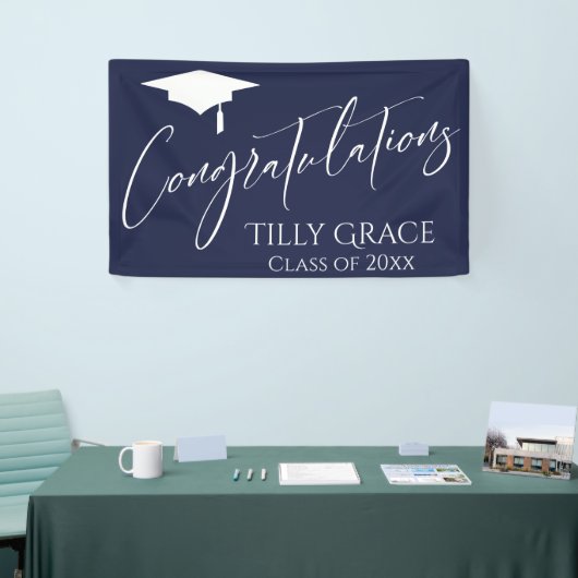 Gefeliciteerd, Afstuderen klasse White op marine Spandoek (Beurs)