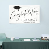 Gefeliciteerd Afstuderen Klasse Zwart-wit Spandoek (Beurs)