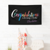 Gefeliciteerd afstuderen leraar spandoek (Insitu)