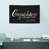 Gefeliciteerd afstuderen leraar spandoek (Beurs)