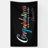 Gefeliciteerd afstuderen leraar spandoek (Verticaal)