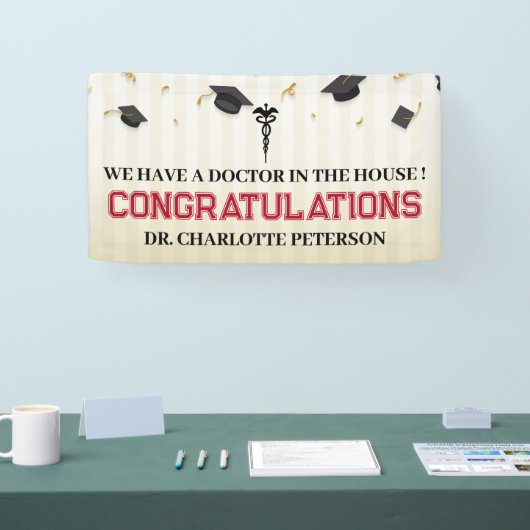 Gefeliciteerd Afstuderen Medische School Spandoek (Beurs)