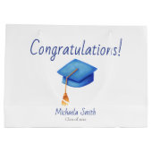 Gefeliciteerd Afstuderen met Cerulean Blue Pet Groot Cadeauzakje (Achterkant)