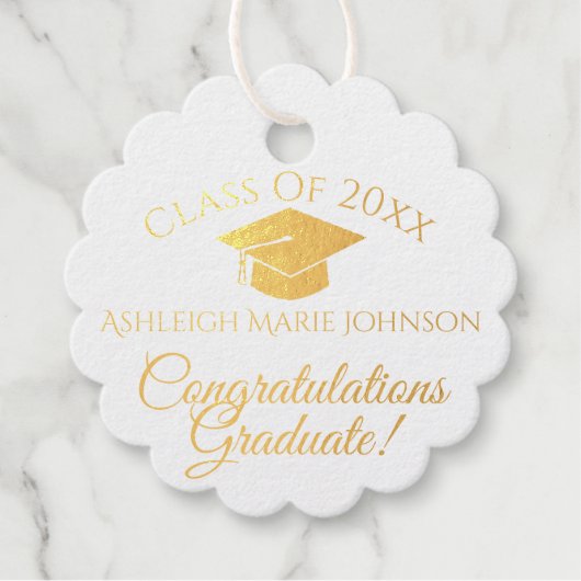 Gefeliciteerd Afstuderen met Naam & Pet Bedankjes Labels (Voorkant)