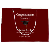 Gefeliciteerd Afstuderen met Pet Groot Cadeauzakje (Achterkant)