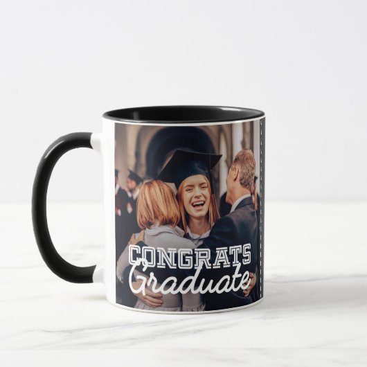 Gefeliciteerd Afstuderen Moderne Eenvoudige aangep Mok (Links)