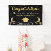 Gefeliciteerd Afstuderen mountainbiker Spandoek (Insitu)