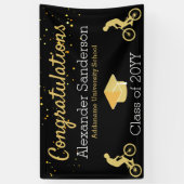 Gefeliciteerd Afstuderen mountainbiker Spandoek (Verticaal)