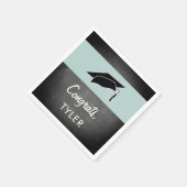 Gefeliciteerd Afstuderen naam Chalkboard Graduatio Servet (Hoek)