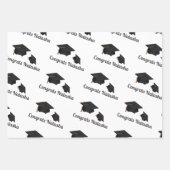 Gefeliciteerd, afstuderen op aangepaste naam inpakpapier vel (Voorkant 3)